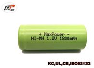 UL CE KC Sertifikası ile Dayanıklı NIMH Şarj Edilebilir Piller 4 / 5A1800mAh 1.2V