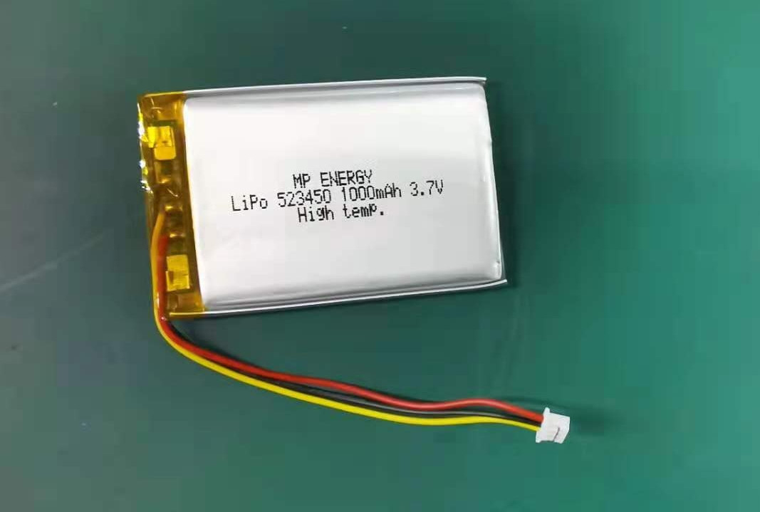 IEC62133 Lityum Polimer Pil 3.7V GPS 523450 1000mAh CB lipolimer pil