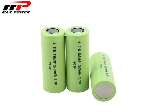 3.7V 18500 2000mAh Li Ion Şarj Edilebilir Pil Hücresi 1000 Döngü Hızlı Deşarj