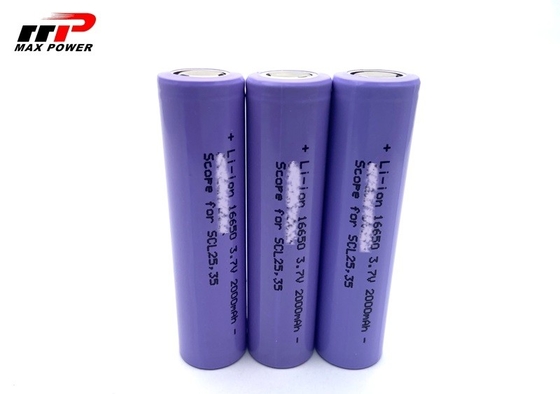 Li16650C 3.7 V 2000mah Lityum Ion Şarj edilebilir Pil Hücresi OEM hizmeti CE UL CB