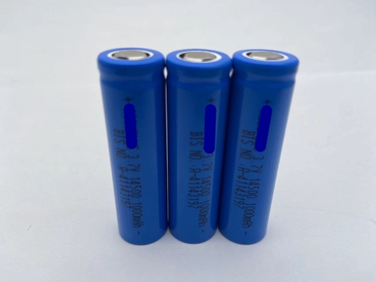 14500 3.7 V 1000mah 800mAh Lityum Ion Şarj edilebilir Pil Hücresi OEM hizmeti CE UL CB