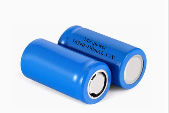 16340 3.7V 800mah 950mAh 1000mAh lityum iyon piller CR123A El feneri Ventilatörler Silindrik lityum iyon pil