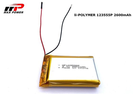 123555P 2600mAh 3.7V Lityum Polimer Pil KC CB UL