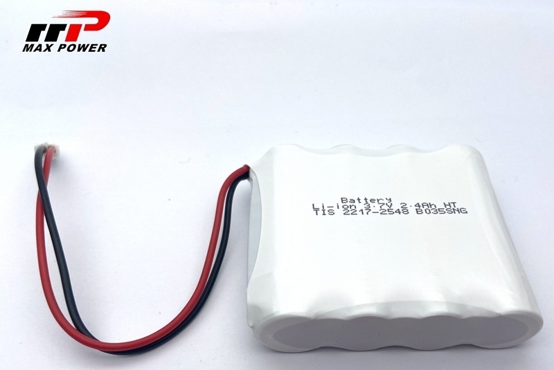 GPS için 3.7V 2400mAh 14500 lityum iyon Pil paketi, geniş sıcaklık aralığı -40°C-80°C