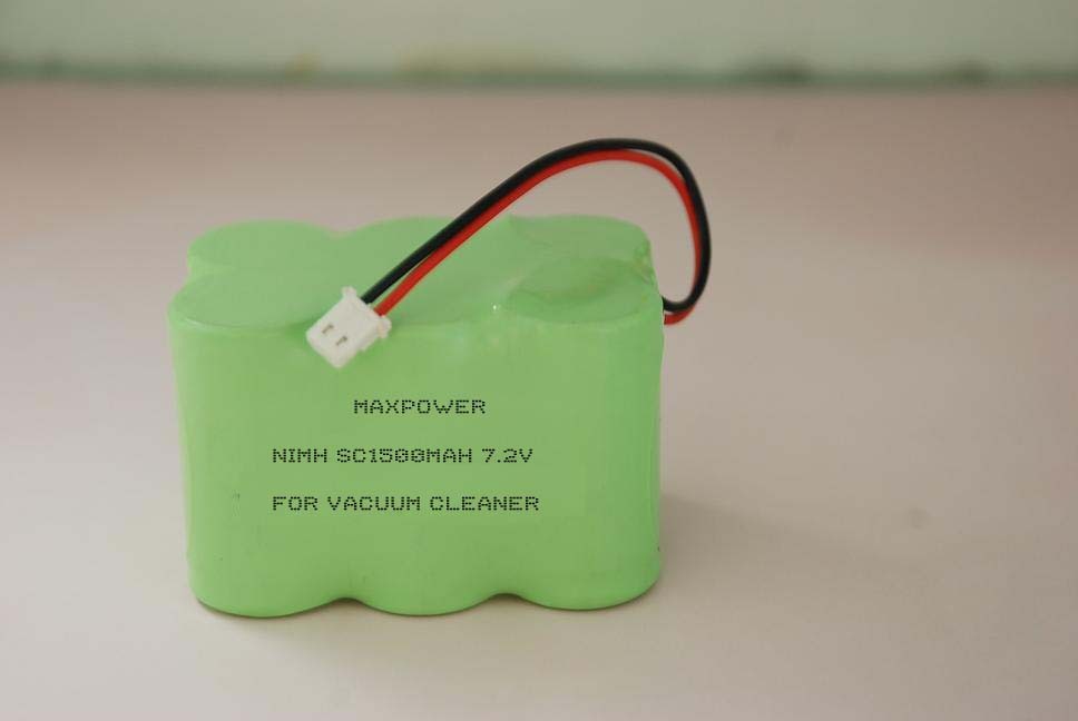 Elektrikli Süpürge için NICD Piller / Nimh Pil Paketleri SC1500mAh 7.2V