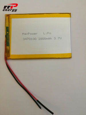 2800mAh Kapasiteli Lityum Polimer Pil 3470100 3.7V Dizüstü Dizüstü Uygulaması