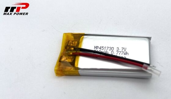 451730HP 210mAh 3.7V Li-Polimer Pil paketi ses kaydedici için