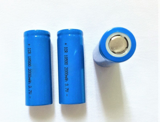 INR18500 Lityum İyon Pil 2000mAh Yüksek Kapasiteli 3.7V Şarj Edilebilir Li-ion Pil
