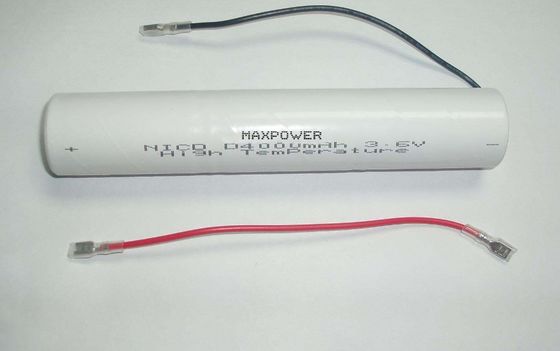 4000mAh NICAD Şarj Edilebilir Piller 3.6Volt Yüksek Sıcaklık IEC61951-1 / 2