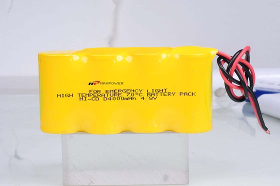 Acil Aydınlatma için Yüksek Şarj 4000mAh 4.8V NICD Şarj Edilebilir Piller