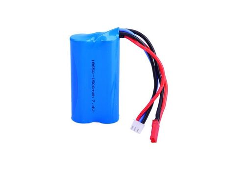 7.4 V 18650 1500 mAh Lityum İyon Şarj Edilebilir Piller 15C Tahliye Hızı Aeromodel / Elektrikli Oyuncak