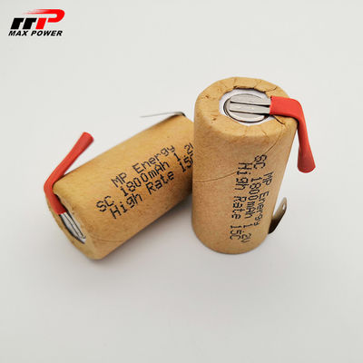 Yüksek Güçlü Nicad Sub C NiCd Şarj Edilebilir Piller 1.2V 1800mAh